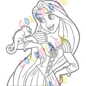 Coloriage Pascal Raiponce | Coloriage De Raiponce À Imprimer – JNSYU